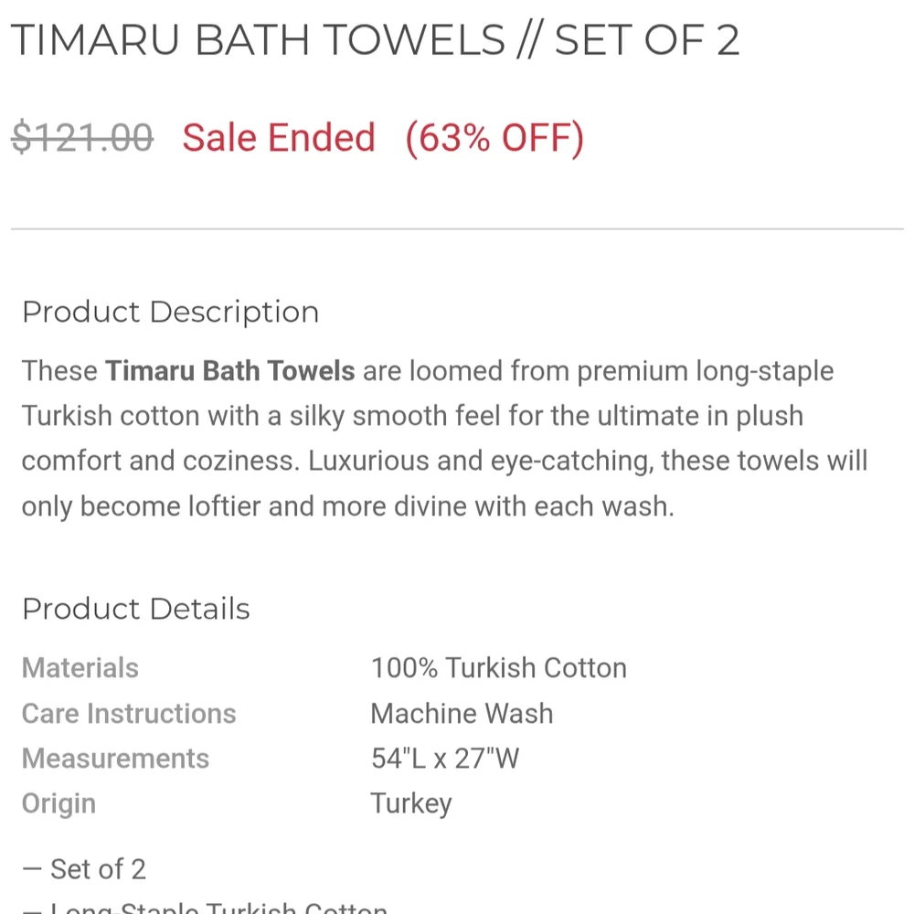 Enchante Home Timaru Waterfall 28X54 Bath Towel Set